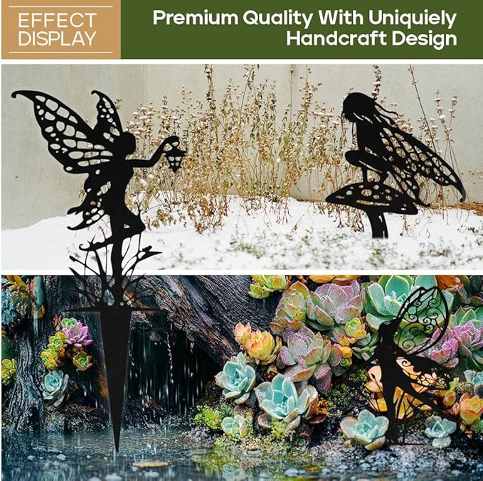 Decorative Garden Stakes, Fairy Garden Statues for Home and Garden (6)-Ruum Studio Home
