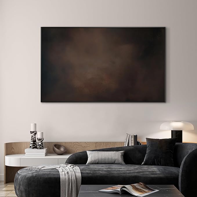 SIGNWIN 36"x60" Extra Large Framed Wall Art Dark Brown Abstract Moody Illustration for Home Living Room Bedroom Decor (Frame Assembly Required)-Ruum Studio Home