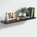 Floating Shelves for Wall, 36 Inch Long Wall Mounted Black Hanging Shelf for Kitchen, Living Room, Office, Bedroom, Bathroom, Retro Vintage Wood Bookshelf for House Decor-Ruum Studio Home