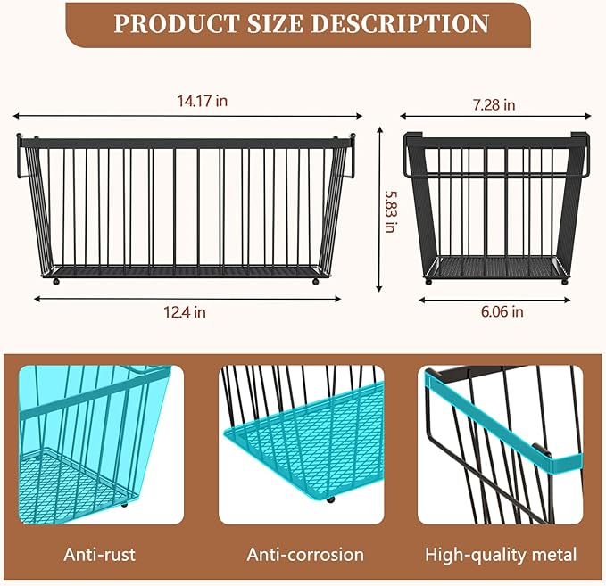 5 Pack Stackable Deep Freezer Organizer Bins ，Upgraded Bottom Leak-Proof net，Encryption and Hardening ， Freezer Organizer Bins for 5 to 7 Cu.FT Small Chest Freezer， Easy Get Bottom Foods-Ruum Studio Home