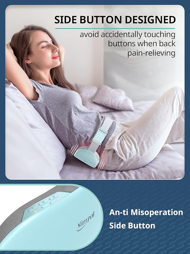 Slimpal Heating Pad for Period Cramps and Back Pain, FSA HSA Eligible, Plus-Sized Electric Heat Pad Portable Menstrual Heat Belt Pain Relief, 3 Timer Auto Off, Gifts for Her Women Girl Wife, Pink-Ruum Studio Home
