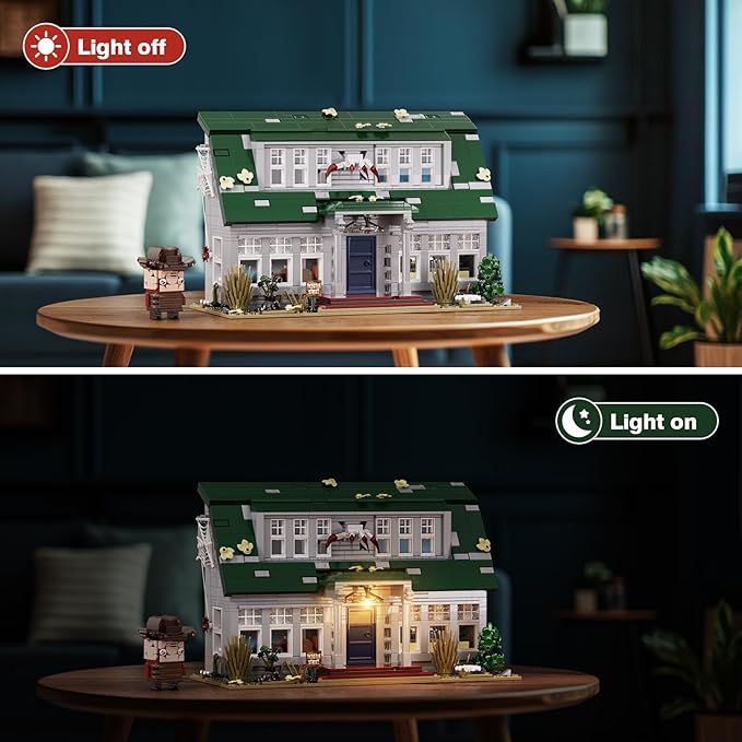 Halloween Nightmare Building House Set on Elm Street, Horror Movie Figure & Haunted House Building Blocks Toy, Compatible with Lego Gifts for Friends and Fans 18+ (1099 Pieces)-Ruum Studio Home