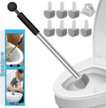 Pumice Stone Toilet Bowl Cleaner Toilet Deep Cleaning,Bathroom Cleaner Brush with Long Handle for Remove Hard Water Stains with Toilet Handle+ Pumice Stones-Ruum Studio Home