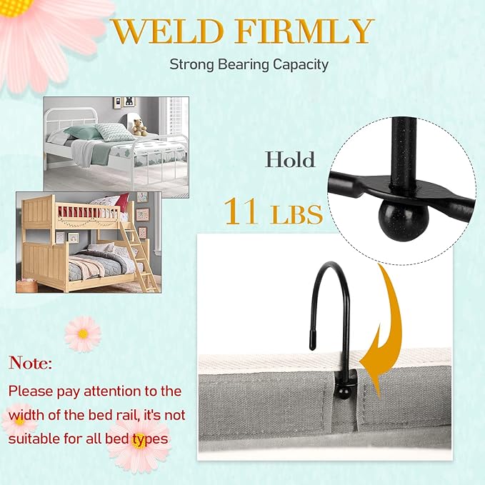 Bedside Storage Caddy/Bedside Hanging Storage Bag for Headboards Bunk Beds Dorm Rooms Book Phone Magazine Holder (2PC Grey)-Ruum Studio Home