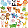 Window Clings Stickers for Kids Window Gel Clings Decals Thick Gel Clings Toddlers and Adults Classroom Home Nursery Airplane Birthday Party Supplies (Jungle Animals)-Ruum Studio Home