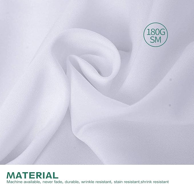 Surmente White Tablecloth for Round Tables, 108-inch Round Table Cloths for Weddings, Banquets, or Restaurants-Ruum Studio Home