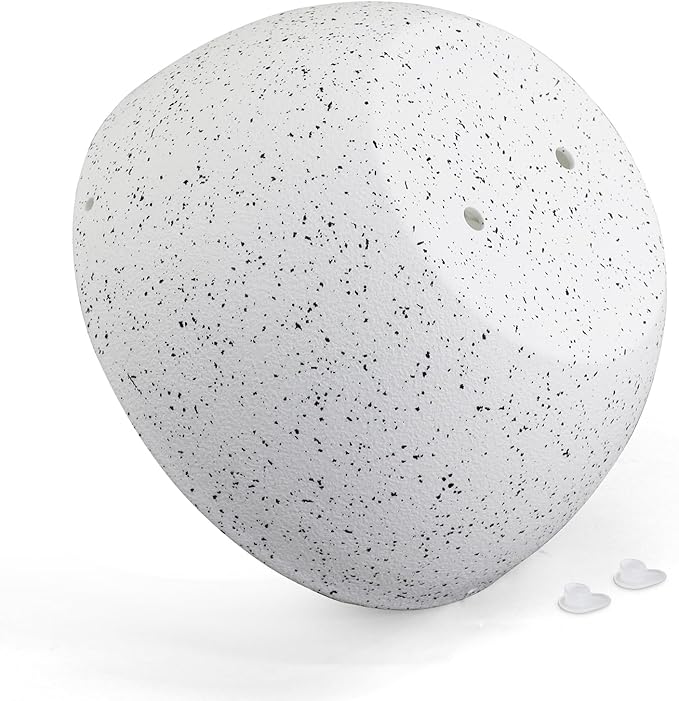 10 inch Hanging Planters for Indoor Outdoor Plants, 2 Pack Hanging Flower Pots with Drainage Holes and Chain for Garden Porch, Plastic Hanging Baskets for House Plants, Speckled White-Ruum Studio Home