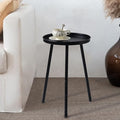 AOJEZOR Side Table: End Table for Any Room - Small Side Tables for Small Spaces All Matte Black with 3 Legged-Ruum Studio Home