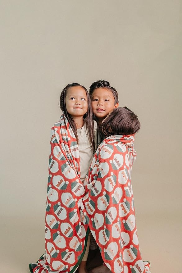 Copper Pearl Jumbo Premium Knit 3 Layer Stretchy Throw Blanket 'Claus'-Ruum Studio Home