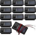 12 Pcs Solar Lantern Light Replacement Tops Parts for Outdoor Waterproof LED Panel Battery Box Replacement Solar Light Parts for Outdoor DIY Lanterns Garden Patio Decor-Ruum Studio Home