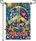 Peace Garden Flag Butterfly Flowers Art Garden Yard Flags Double Sided Colorful Farmhouse Holiday Decorative Yard Flag, Porch Outdoor Decoration Sign Banner (12X18INCH)-Ruum Studio Home