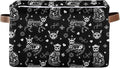 Storage Basket Bin Death Helloween Cats Gothic Organizer Basket Collapsible Shelf Basket Cube with handle for Nursery Bedroom Bathroom-Ruum Studio Home