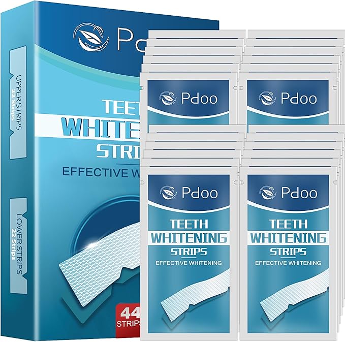 Teeth Whitening Strip 22 Treatments - Whitening Strips for Sensitive People, Fast Remove Smoking, Coffee, Wine Stains, Teeth Brightening Kit Pack of 44 Non-Slip Strips-Ruum Studio Home