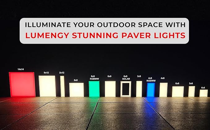 LUMENGY Paver Light 2×8 Inch (1.97 inch X 7.87 inch), 2700K Warm White Glare-Free Illumination for Driveways, Pathways, Pool Deck & Patios,12V AC/DC, Waterproof & Drive-Over Rated-Ruum Studio Home