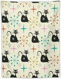 ICMOLYYENLO Abstract Cat Tapestry, Medieval Abstract Atomic Star Cat Vintage Home Wall Hanging Art Tapestry for Bedroom Living Room Dormitory 60x60 Inch-Ruum Studio Home