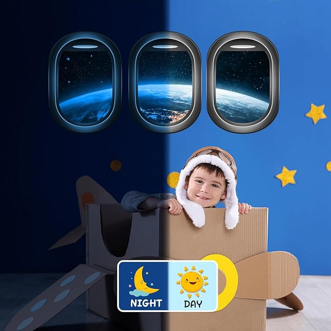 Quanhaigou Glow in The Dark 3D Space Wall Decals, Set of 3 Galaxy Window Stickers for Wall,Planet Themed Room Decor for Kids Boys-Ruum Studio Home