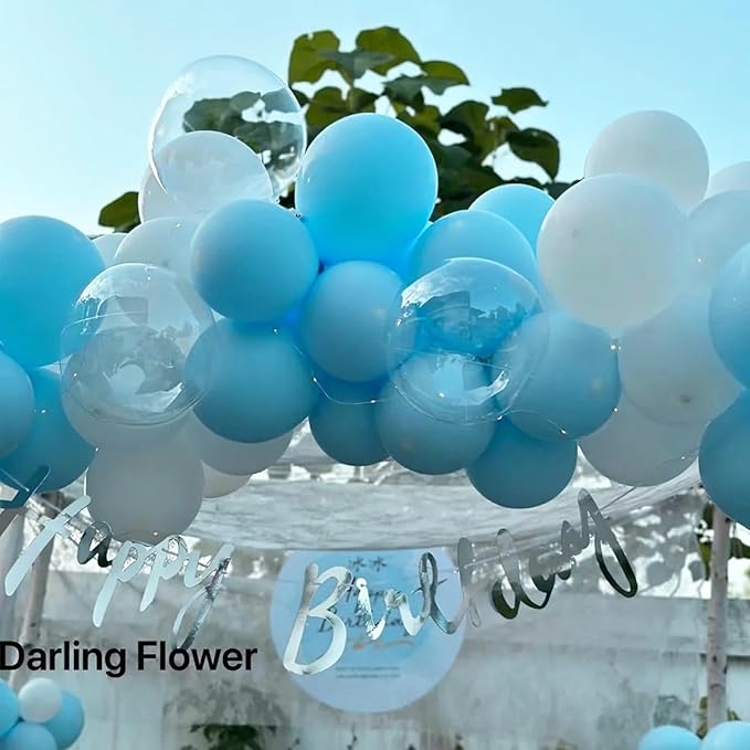 130pcs Pale Aqua Balloons Different Sizes 18" 12" 10" 5" Aqua Blue Latex Balloon Garland Arch Kit for Birthday Baby Shower Graduation Wedding Gender Reveal Anniversary Party Decorations-Ruum Studio Home