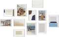 HAUS AND HUES White Oak Wood Gallery Wall Tabletop Frames Made with Real American Oak and Shatter-free Plexiglass - Set of 11 (Eight 4x6, Three 5x7, Framed White)-Ruum Studio Home