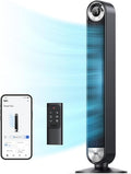 Dreo Tower Fan for Bedroom, 90° Oscillating Standing Floor Fan with 28ft/s Velocity, 25dB Quiet for Sleep, DC Motor, 9 Speeds, 4 Modes, 12H Timer, Voice & APP & Remote Control, 42" Cruiser Pro T2 S-Ruum Studio Home
