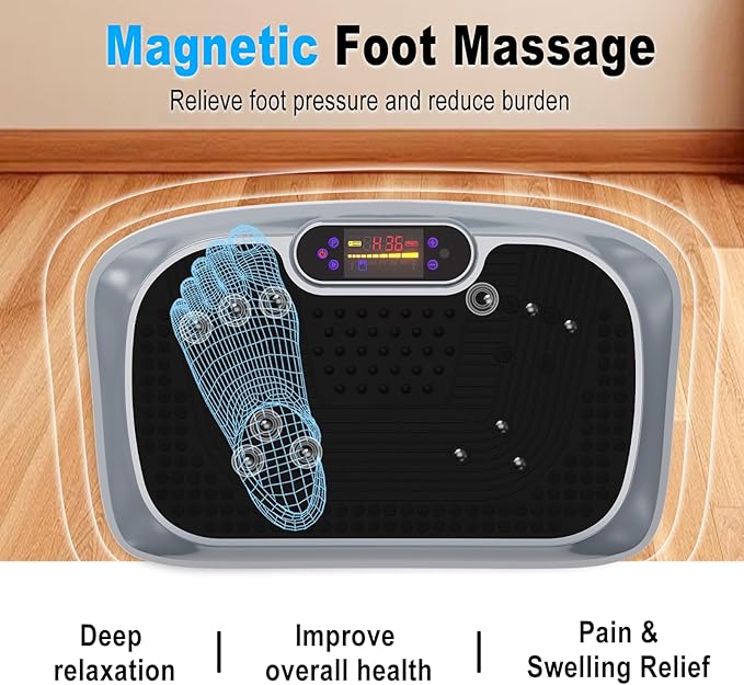 HOTWAVE Vibration Plate Exercise Machine for Lymphatic Drainage, Power Vibrating Plates Platform for Weight Loss - Whole Body Shaker Vibration Plate Machine Home Gym Shaping Fitness Workout-Ruum Studio Home