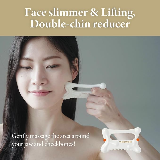 Natural Ceramic gua sha Massage Tool, face and Body guasha, Lymphatic Drainage Trigger, guasha Board, face Lift, Muscle Relief Massage Board-Ruum Studio Home