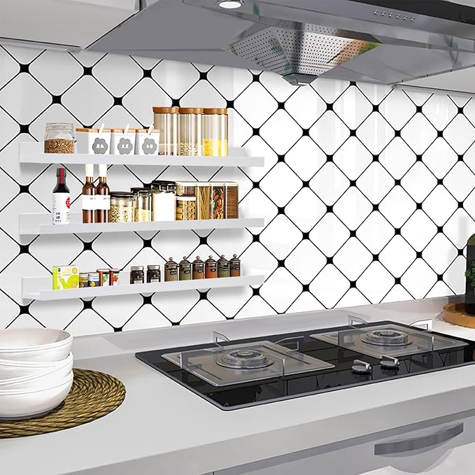 AZSKY 48 Inch White Large Picture Ledges Wood Photo Display Shelf Long Shallow Picture Shelf for Pictures with Lip Wall Mounted Set of 3 for Living Room Bedroom Bathroom Kitchen Same Sizes-Ruum Studio Home