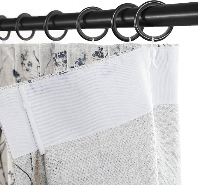 Pinch Pleated Floral Linen Curtains 2 Panels Elegant Light Filtering Privacy Drape,60 Inch Wide by 102 Inch Long Curtains Suitable for Living Rooms and Bedrooms-Ruum Studio Home