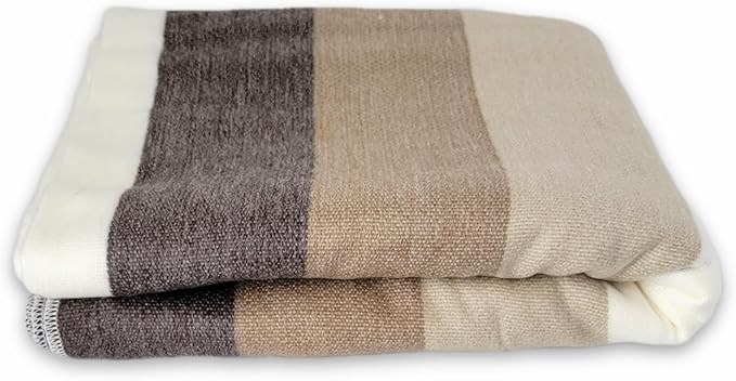 LATITUDE ZERO, Alpaca Wool Throw Blanket | Warm, Ultra-Soft, Breathable, Non-Itchy Blanket-Throw | Hypoallergenic and Beautiful Fabric (Brown)-Ruum Studio Home