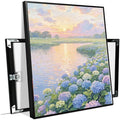 The hydrangea scenery all over the lake at sunset is suitable for posting in the living room bedroom office landscape poster wall painting-Ruum Studio Home