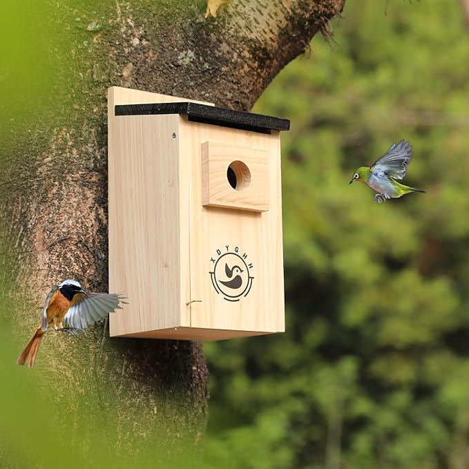 2 Pack Bird Houses for Outside,Bird House kit,Hummingbird House,Blue Bird House Outdoor Wren Swallow Finch-Ruum Studio Home