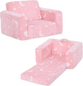 Welnow 2-in-1 Kids Sofa Chair, Glow in The Dark Convertible Toddler Chair Flip Out Children Sofa Chair Folding Kids Play Sofa with Side Pockets & Removable Cover Armrest Chair for Girl or Boy-Ruum Studio Home