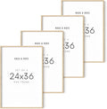 Haus and Hues 24"x36" Beige Oak Wood Frames Set of 4 - 24x36 Natural Wood Frames for Posters, 24x36 Frame Wood, 24x36 Poster Frames for Wall, 24x36 Frame Light Wood, Picture Frames 24x36 Picture Frame 24x36 Wood Frame 24x36 (Beige Oak)-Ruum Studio Home