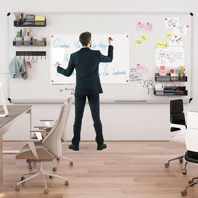 Magnetic Spice Rack for Refrigerator, 5 Pack Magnetic Shelf, Moveable Magnetic Fridge Organizer with 8-Hook Rack, Seasoning Organizer for Kitchen Organization and Storage (5 Pack)-Ruum Studio Home