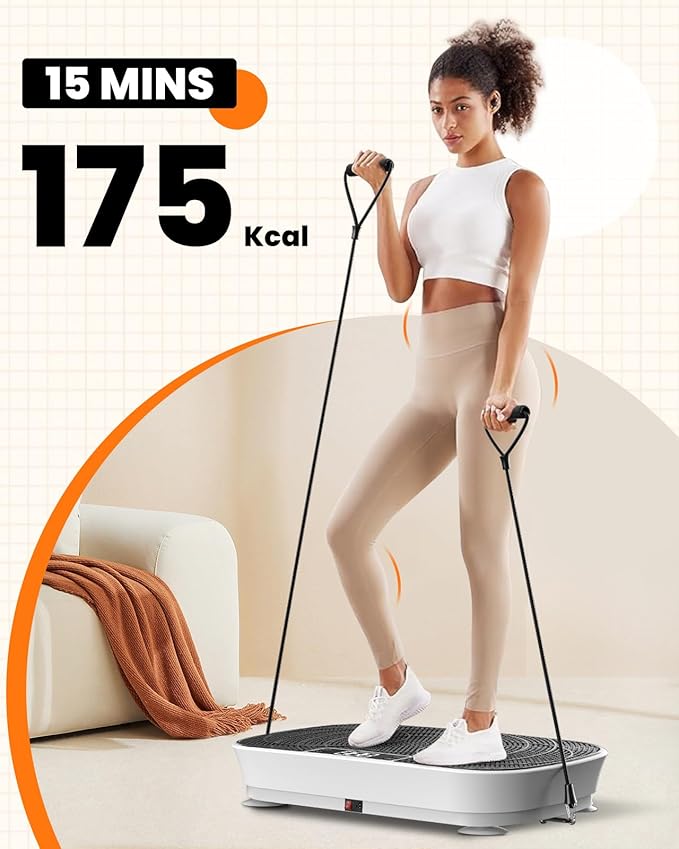 Vibration Plate Exercise Machine - Bluetooth Music & 400LBS Capacity Vibration Plate for Lymphatic Drainage & Weight Loss with 99 Speed Levels, Whole Body Vibration Plate for Home Fitness-Ruum Studio Home