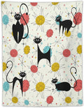 ICMOLYYENLO Abstract Cat Tapestry, Medieval Abstract Atomic Star Cat Vintage Home Wall Hanging Art Tapestry for Bedroom Living Room Dormitory 50x60 Inch-Ruum Studio Home