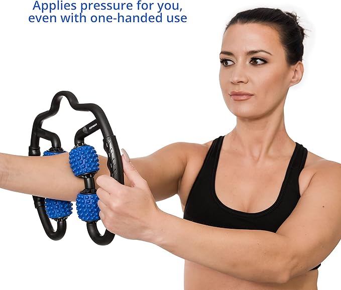 Body Back Trigger Point Pressure Roller Massager for Forearm, Elbow, Hand, Arm, and Leg. Deep Tissue Handheld Self Massager for Tennis Elbow, Golfers, Athletes Myofascial Release-Ruum Studio Home