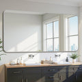 Bathroom Mirror 72" x 36", Large Rectangle Wall Mirror, Silver Metal Frame Wall Mounted Mirrors for Bathroom, Vanity, Bedroom, Entryway Decor(Horizontal/Vertical)-Ruum Studio Home
