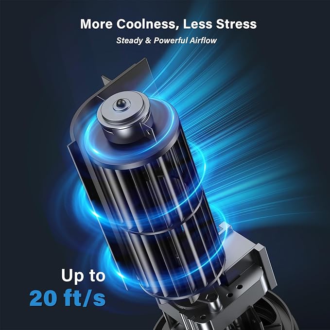 Tower Fan Bladeless with 3 Speeds, 4 Mode [AI, Normal, Natural, Sleep], Table Fan 80° Oscillation, Touch Screen + Remote Control, 12H Timer, 13" Desk Fan for Bedroom Home Office Desktop-Black-Ruum Studio Home