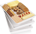 Delling Large Serving Platter, 16" x 9.5" Large Serving Tray, White Rectangular Porcelain Platters for Serving Food, Serving Trays for Party, Entertaining, Appetizer, Charcuterie, Snack - Set of 3-Ruum Studio Home