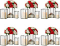 Glass Hurricane Candle Holder Large - Hewory 18pcs Black Rectangle Flower Holders Centerpiece for Table, Tall Floor Square Pillar Candle Lantern for Wedding, Anniversary, Party, Fireplace, Dining Room-Ruum Studio Home