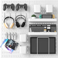 Pegboard Combination Kit, 25.2" x 25.2" Wall Mounted Storage Set with 4 Pegboards & 20 Accessories Hanging, Peg Boards Organizer-Ruum Studio Home