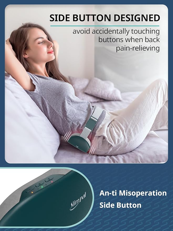 Slimpal Heating Pad for Period Cramps&Back Pain, Plus-Sized Electric Heating Pad, Menstrual Period Cramps Heat Belt Pain Relief, 3 Timer Auto Off Setting, Dark Green-Ruum Studio Home