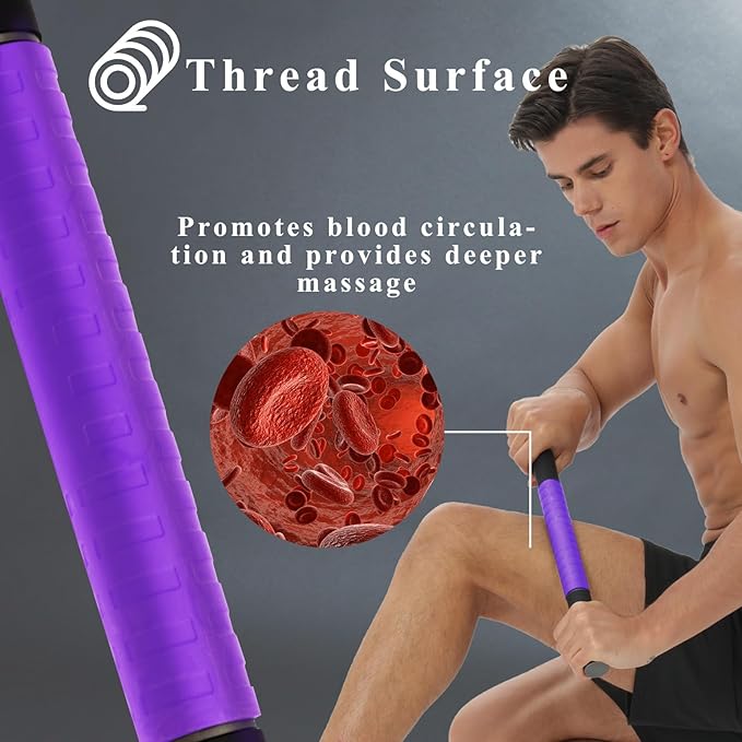 Muscle Roller Massage Stick for Legs Massager Roller-Calf Roller Deep Tissue Release Muscle Soreness, Trigger Points for Legs, Neck, Calves, Thighs, Shins, Back-Ruum Studio Home