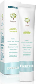 Masik Natural Lemon Grass Toothpaste – Whitening & Sensitive Teeth | Dead Sea Salt | Stain & Plaque Remover | Bleeding Gums & Canker Sore Care | Fluoride & SLS-Free | Non-Foaming | Made in Israel-Ruum Studio Home