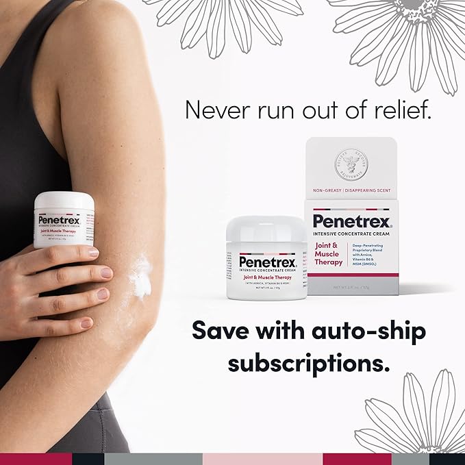 Penetrex Joint & Muscle Therapy Duo - Soothing Relief for Back, Neck, Hands, Feet & Nerves - Rub with Arnica, Vitamin B6 MSM & Boswellia - 2oz, 4oz-Ruum Studio Home