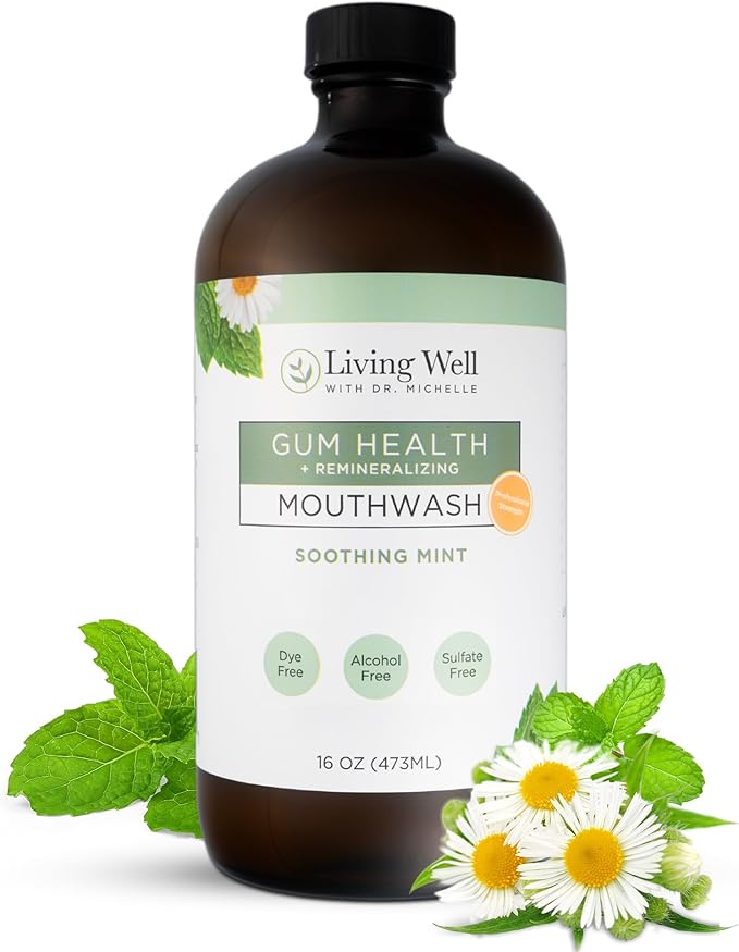 Remineralizing + Gum Health Mouthwash – Soothing Mint | Hydroxyapatite, Colloidal Silver | Alcohol-Free, Fluoride-Free, Fresh Breath Support-Ruum Studio Home