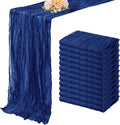 10FT 12 Pack Royal Blue Cheesecloth Table Runner 20 x 120 Inch Long Rustic Gauze Cheese Cloth Table Runner for Wedding Bridal Baby Shower Table Decorations Boho Fabric Sheer Birthday Party Table Decor-Ruum Studio Home