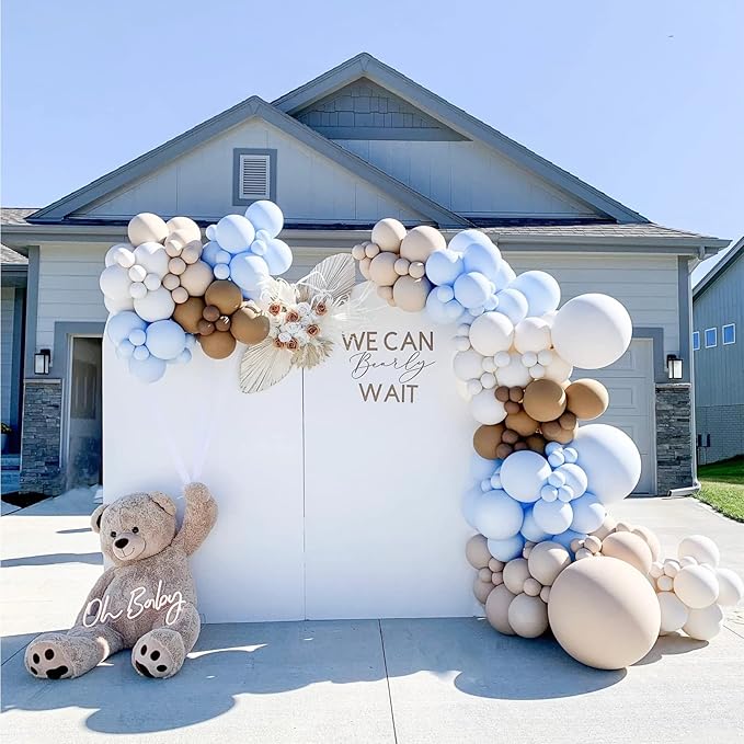 130pcs Light Blue Balloons Different Sizes 18" 12" 10" 5" Baby Blue Balloons for Boys Girls Birthday Baby Shower Gender Reveal Wedding Children's Day Decorations-Ruum Studio Home
