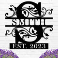 Custom Metal Name Sign | Personalized Metal Signs | Split Letter Monogram Wall Decor | Last Name Sign | Family Name Sign | Anniversary Wedding Gift | Outdoor Metal Art | Housewarming Gift-Ruum Studio Home