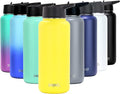 DRINCO Stainless Steel Water Bottle Spout Lid Vacuum Insulated Double Wall Water Bottle Wide Mouth (40oz 32oz 22oz 18oz 14oz) Leak Proof Keeps Cold or Hot (32 oz, 32oz Illuminating Yellow)-Ruum Studio Home
